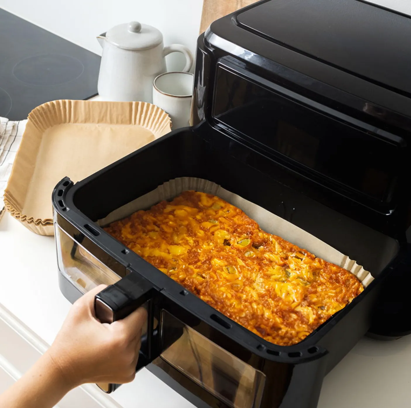 Airfryer papirforme, dobbelt skuffe - 50 Stk.