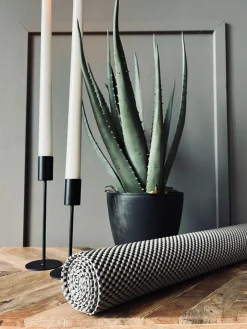 Anti-skrid 45x125cm - Hvid / Grå