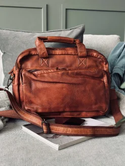Arbejdstaske - Cognac Cow leather