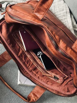 Arbejdstaske - Cognac Cow leather