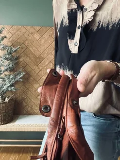 Arbejdstaske - Cognac Cow leather