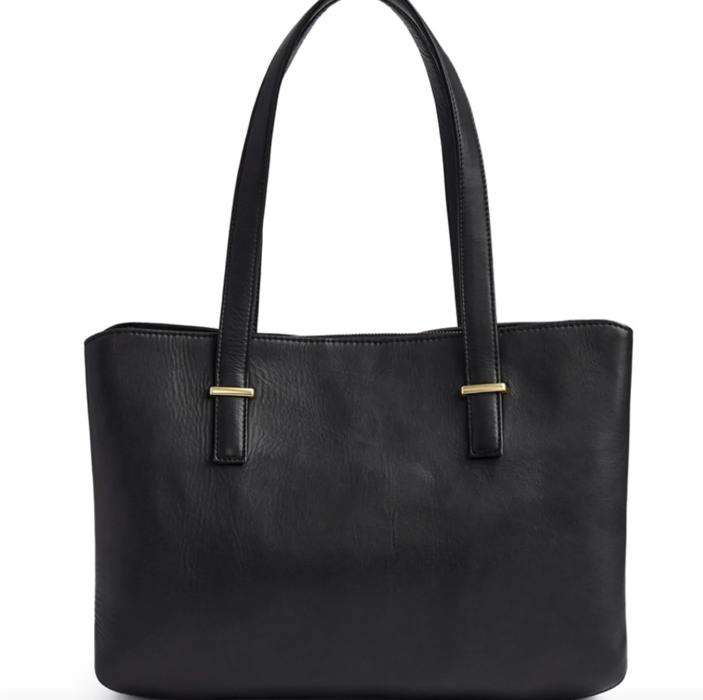 Arbejdstaske / shopper - Black leather