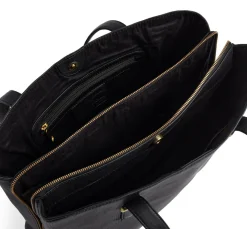 Arbejdstaske / shopper - Black leather