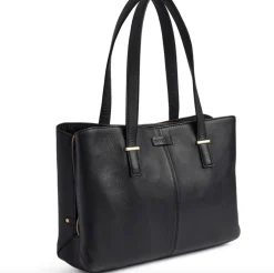 Arbejdstaske / shopper - Black leather