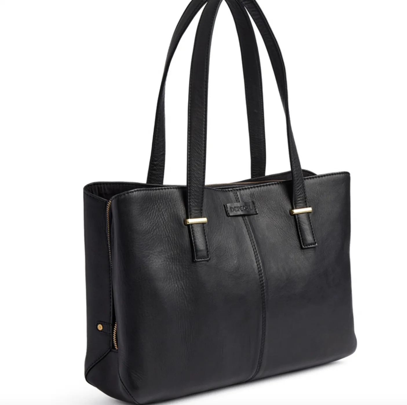 Arbejdstaske / shopper - Black leather