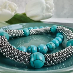 Armbånd Audrey Turkis sæt m. 2 armbånd