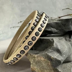 Armbånd Beige m. Swarowski sten