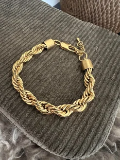 Armbånd Chunky forgyldt - Vandfast