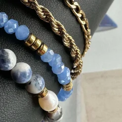 Armbånd Erika Blue - Sæt med 4 armbånd