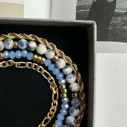 Armbånd Erika Blue - Sæt med 4 armbånd