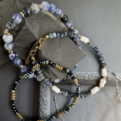 Armbånd GISELE Blue mix – Sæt med 3 stk