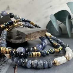 Armbånd GISELE Blue mix – Sæt med 3 stk