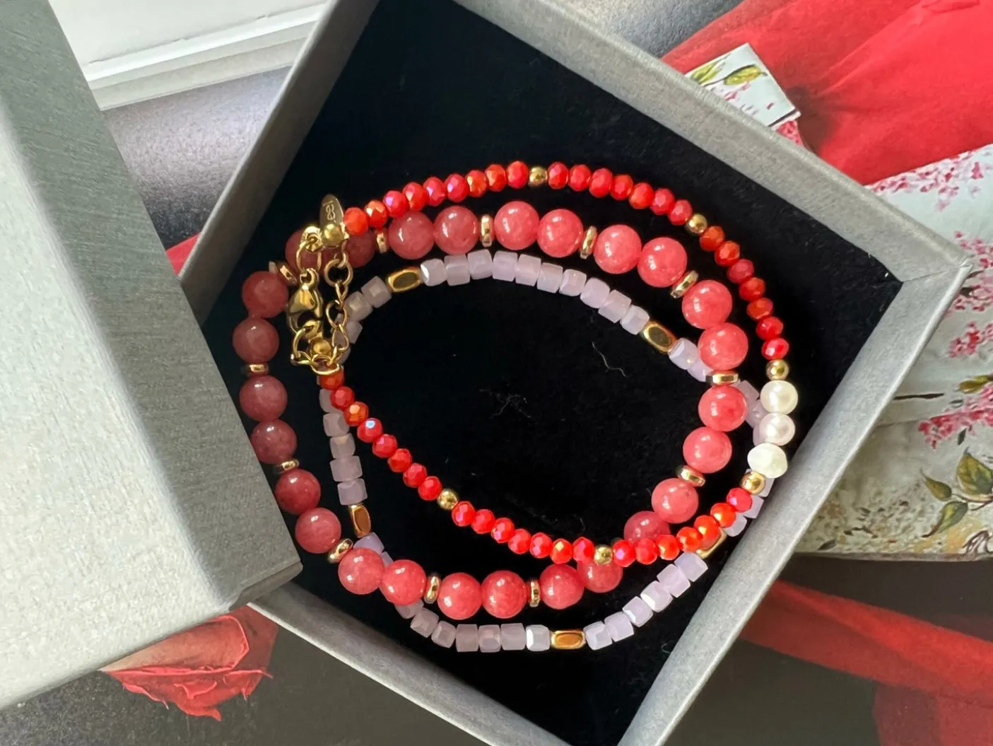 Armbånd GISELE Coral – Sæt med 3 stk