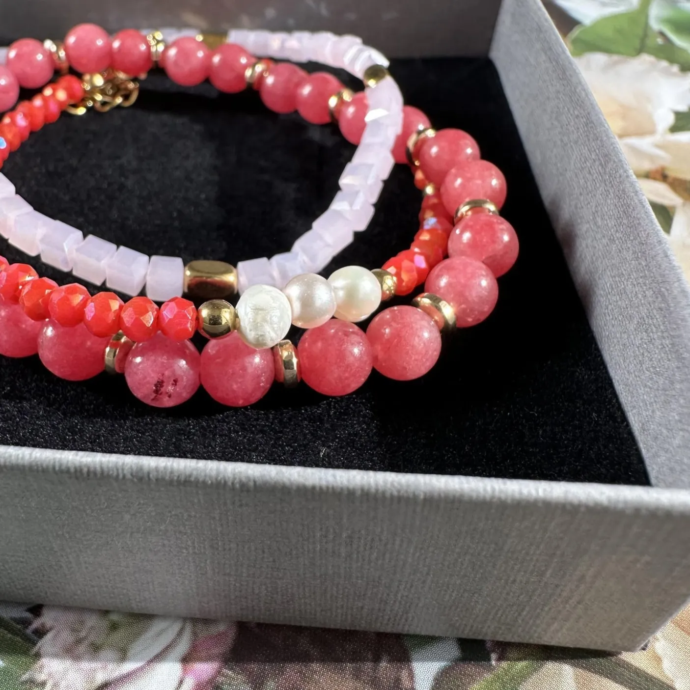 Armbånd GISELE Coral – Sæt med 3 stk