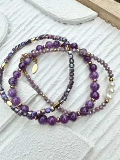 Armbånd GISELE Lavendel – Sæt med 3 stk