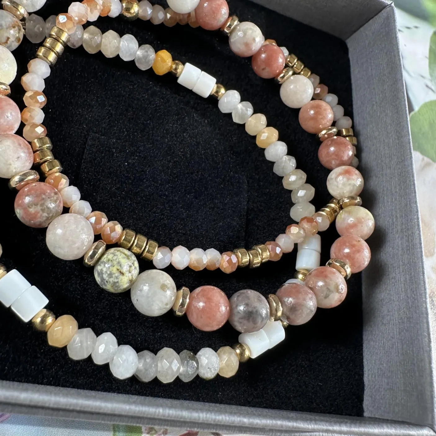 Armbånd GISELE Natur- Sæt med 3 stk