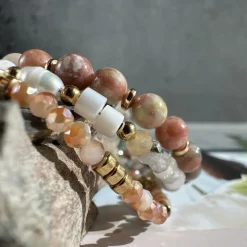 Armbånd GISELE Natur- Sæt med 3 stk