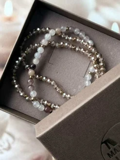 Armbånd Leah Blush/Natur – Sæt med 3 stk