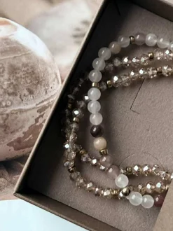 Armbånd Leah Blush/Natur – Sæt med 3 stk