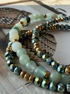 Armbånd Leah Emerald – Sæt med 3 stk