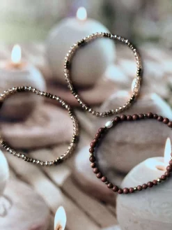 Armbånd Leah Natur/Cognac – Sæt med 3 stk