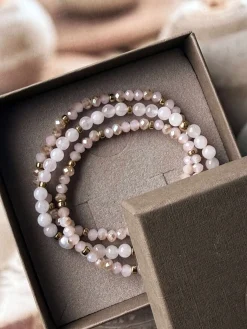 Armbånd Leah Soft Rose – Sæt med 3 stk