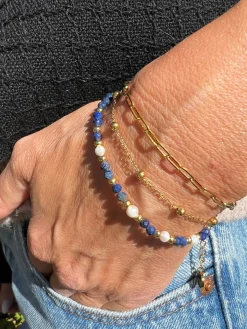 Armbånd Lilja sæt med 3 stk - Ægte ferskvandsperler