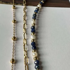 Armbånd Lilja sæt med 3 stk - Ægte ferskvandsperler