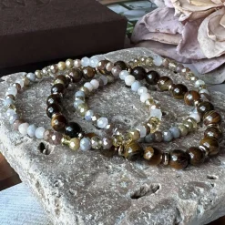 Armbånd Luna Tiger Eye – Sæt med 3 stk