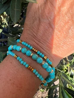 Armbånd Luna Turkis – Sæt med 3 stk