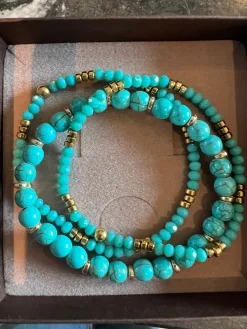 Armbånd Luna Turkis – Sæt med 3 stk