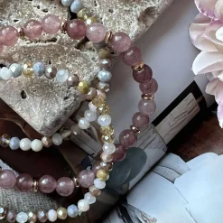 Armbånd Luna Vintage Rose – Sæt med 3 stk