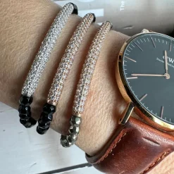 Armbånd Maja ONYX m. forgyldt sterling silver