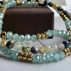 Armbånd Marika Aqua- Sæt med 3 stk