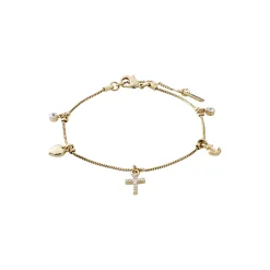 Armbånd med vedhæng - forgyldt