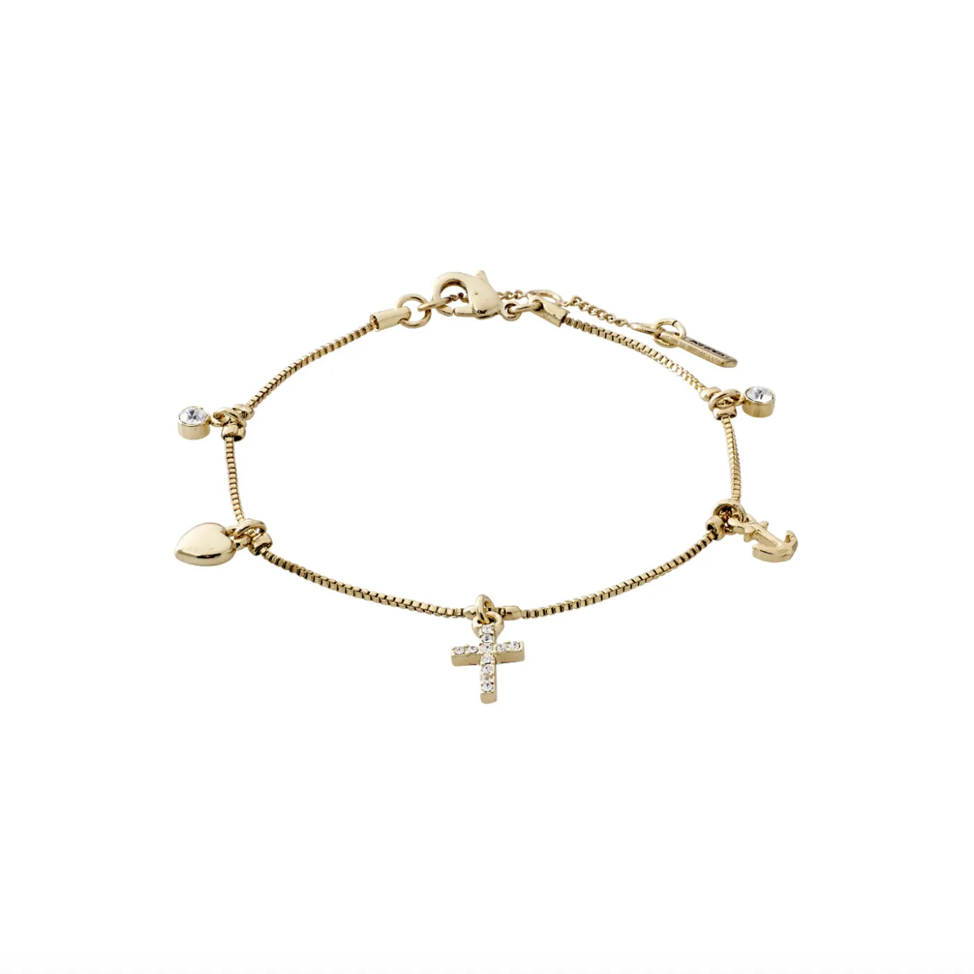 Armbånd med vedhæng - forgyldt