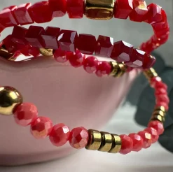 Armbånd Merle – Red mix 1.Stk