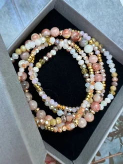 Armbånd MICHELLE Natur – Sæt med 5 armbånd