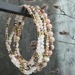 Armbånd MICHELLE Natur – Sæt med 5 armbånd