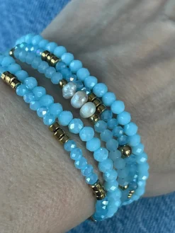 Armbånd MICHELLE Soft Blue / Mix - 5 stk