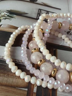 Armbånd MICHELLE Soft Rose / Mix - 5 stk