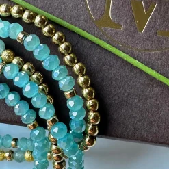 Armbånd Ofelia Aqua - Sæt med 5 armbånd