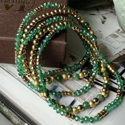 Armbånd Ofelia Emerald - Sæt med 5 armbånd