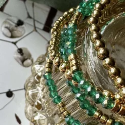 Armbånd Ofelia Emerald - Sæt med 5 armbånd