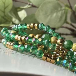 Armbånd Ofelia Emerald - Sæt med 5 armbånd