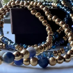 Armbånd Ofelia Navy - Sæt med 5 armbånd