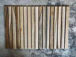 Bademåtte - Teak rulle 40x60