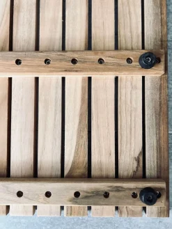 Bademåtte i Teak med gummifødder - 40x60cm