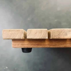 Bademåtte i Teak med gummifødder – 80X60cm