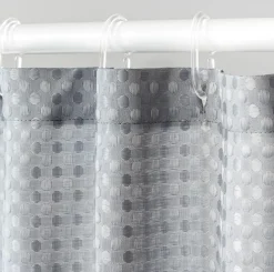 Badeværelsessæt: Badeforhæng & bademåtte / Grå